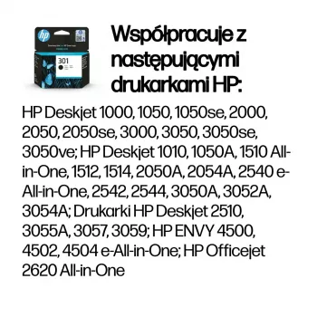 HP 301 Melns Oriģināls tintes kasetne