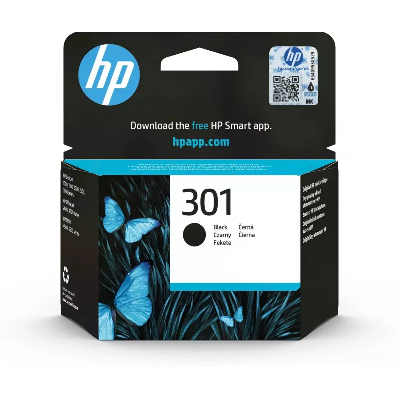 HP 301 Melns Oriģināls tintes kasetne