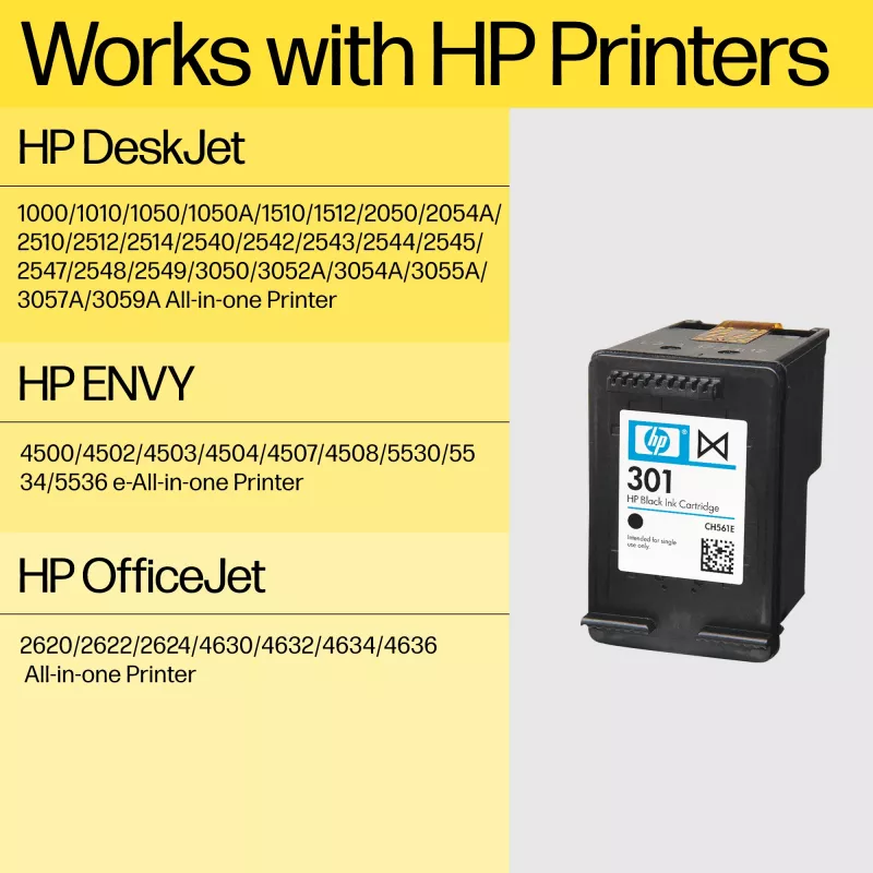 HP 301 oriģinālā trīskrāsu tintes kasetne