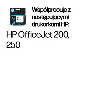 HP 62 Melna Oriģinālā Tintes Kasetne
