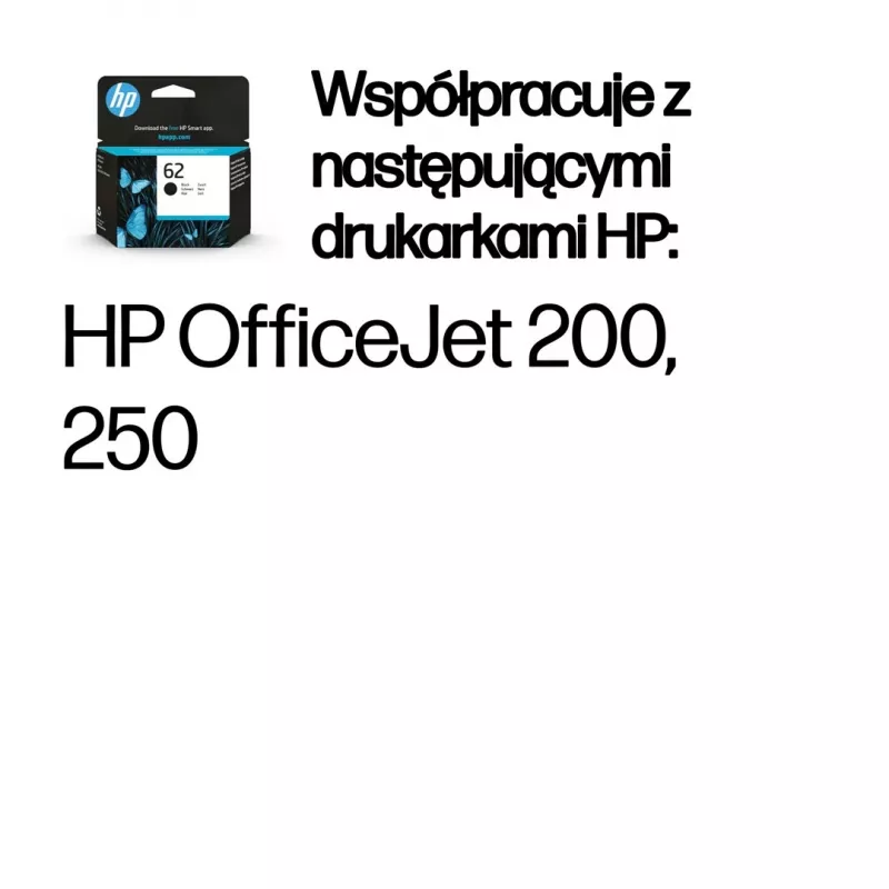 HP 62 Melna Oriģinālā Tintes Kasetne