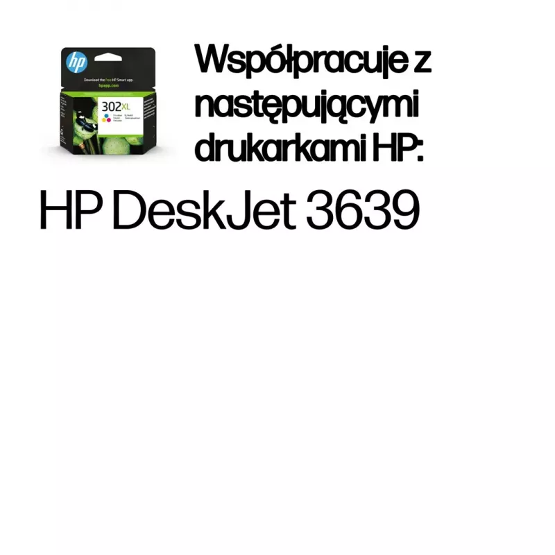 HP 302XL lielas ietilpības trīskrāsu oriģinālā tintes kasetne