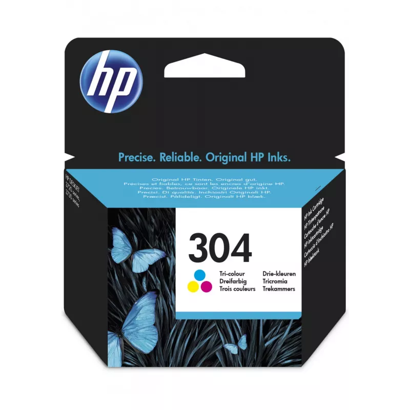 HP 304 trīskrāsu oriģinālā tintes kasetne