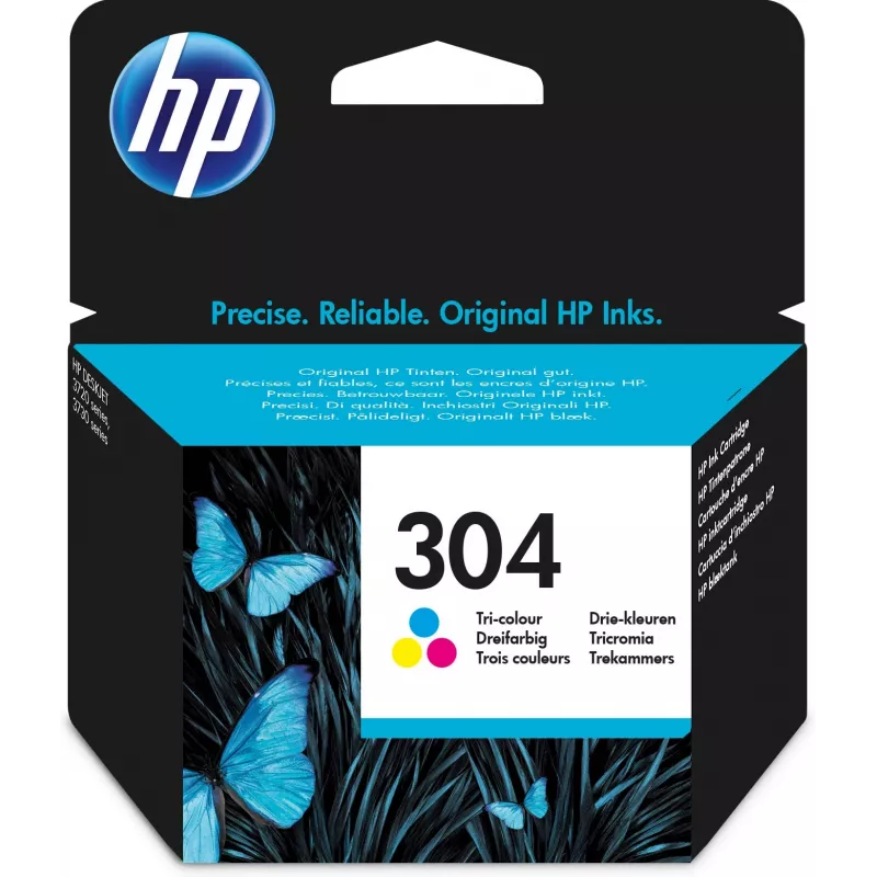 HP 304 trīskrāsu oriģinālā tintes kasetne
