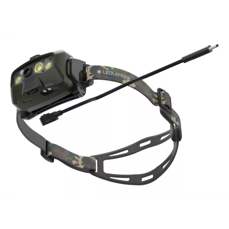 Ledlenser HF8R Core RGB Camouflage - galvas lukturītis LED, zaļš