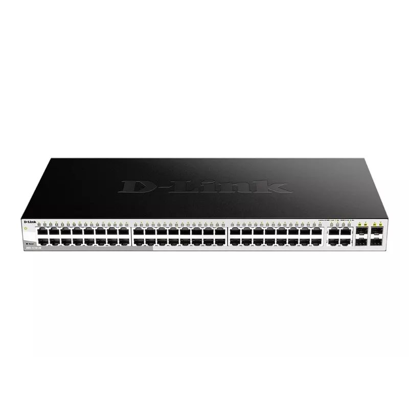 D-Link 48 portu Gigabit viedais pārvaldāmais komutators ar 4 Combo 1000BASE-T/SFP portiem