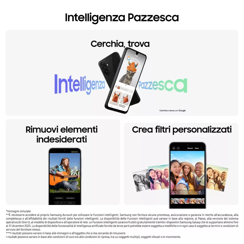 Samsung Galaxy A26 17 cm (6,7) Hybrid Dual SIM Android 15 5G USB Type-C 8 GB 256 GB 5000 mAh Melns