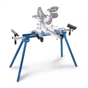 Mitre saw stand Scheppach UMF1550, metal 4-leg stand, max capacity 150 kg, max length 194.5 cm, size 950×540×810 mm, Melns