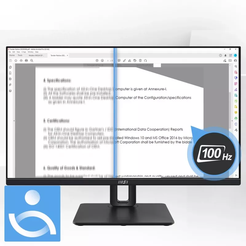 MSI Pro MP245PG 24 collu IPS FHD HDMI/DP pagriežams - plakans ekrāns - 61 cm