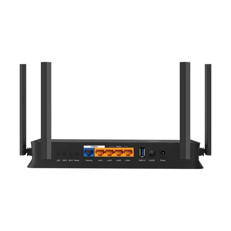 TP-Link Archer BE3600 bezvadu maršrutētājs 2.5 Gigabit Ethernet divjoslu (2.4 GHz / 5 GHz) melns