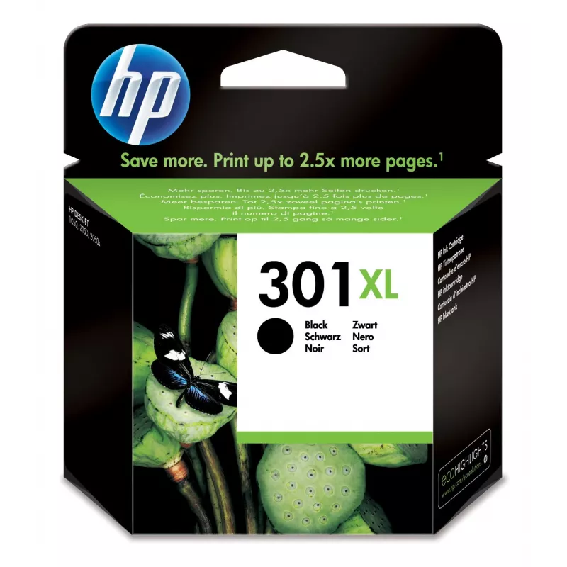 HP 301XL High Yield Melns Oriģināls tintes kasetne
