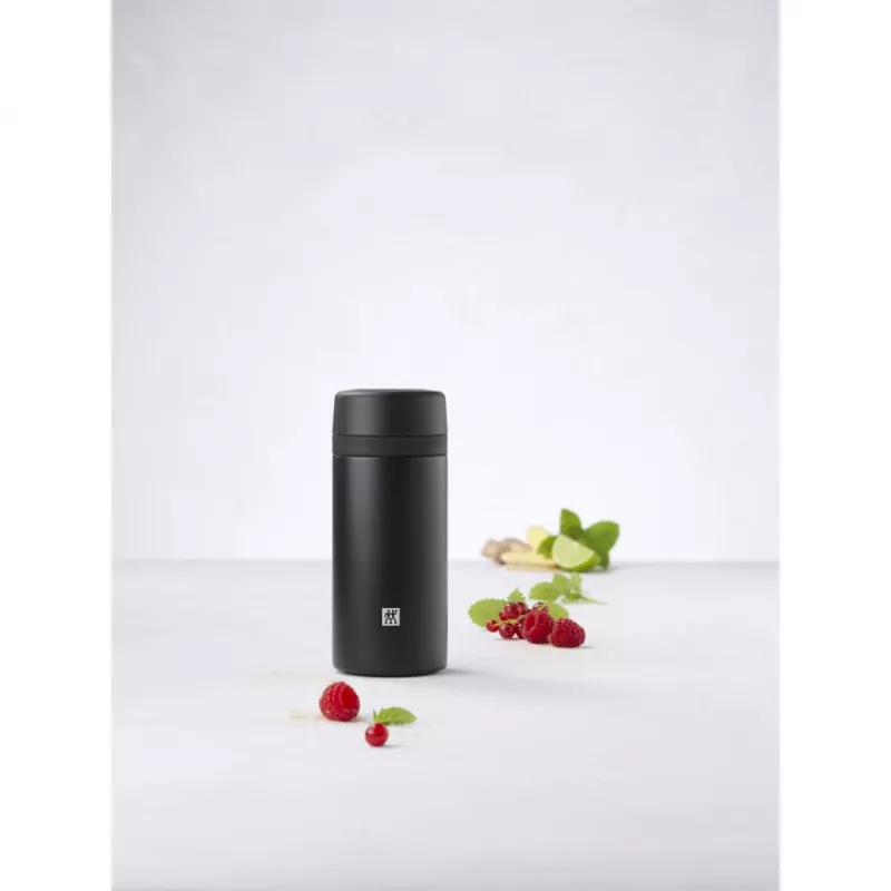 Vakuuma termoss ZWILLING THERMO 0,42 L, nerūsējošais tērauds, melns, karsts 7 h / auksts 10 h