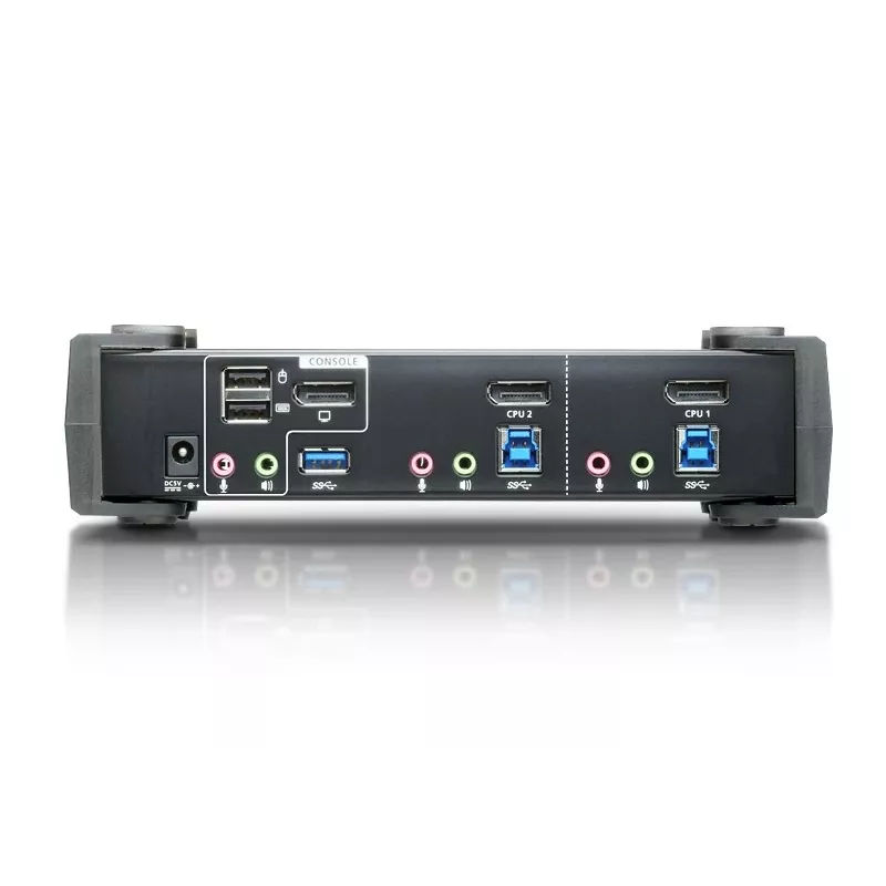 ATEN 2-Port USB 3.1 Gen 1 4K DisplayPort 1.2 KVMP™ slēdzis ar audio (iekļauti KVM kabeļi)
