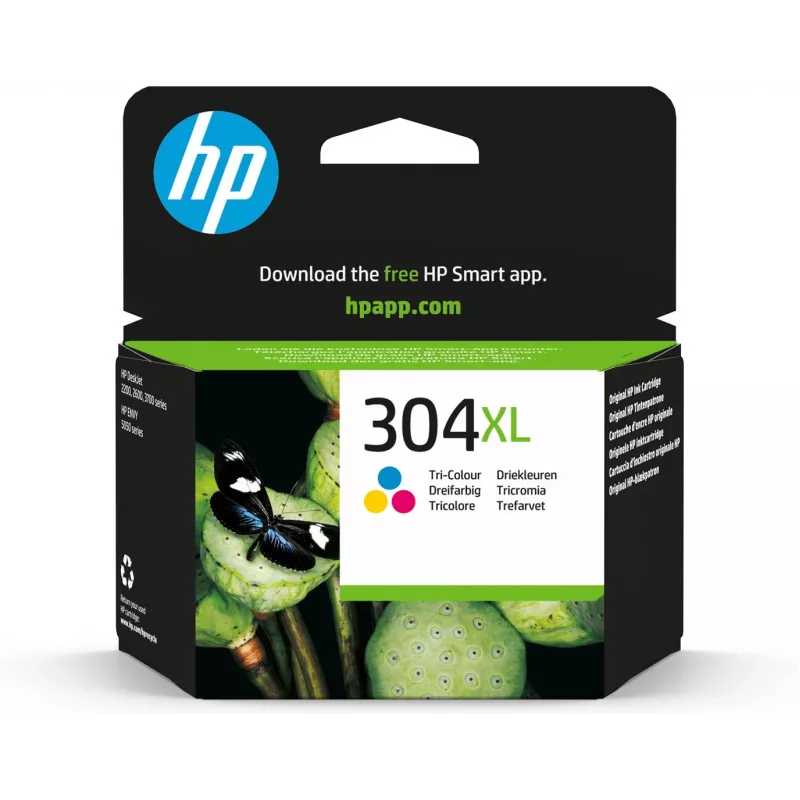 HP 304XL trīskrāsu oriģinālā tintes kasetne