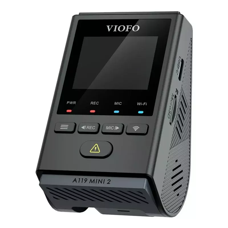 Videonovērošanas kamera VIOFO A119 MINI 2-G GPS – 1 kanāla Quad HD 2560×1440, Sony STARVIS 2 IMX675, 60 kadri/s, 140° F1.6, GPS, Wi‑Fi, divjoslu, stāvēšanas režīms
