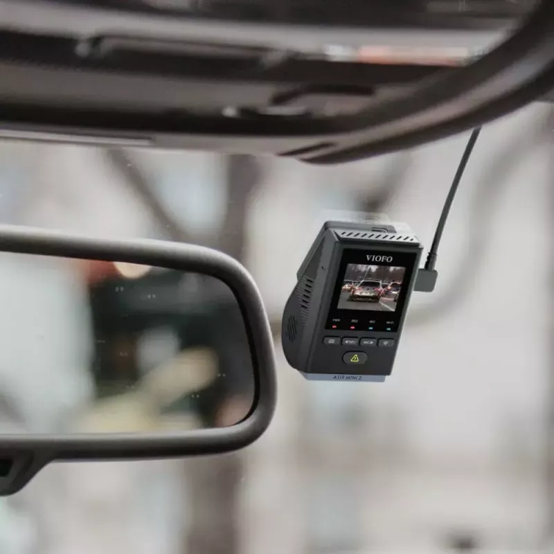 Videonovērošanas kamera VIOFO A119 MINI 2-G GPS – 1 kanāla Quad HD 2560×1440, Sony STARVIS 2 IMX675, 60 kadri/s, 140° F1.6, GPS, Wi‑Fi, divjoslu, stāvēšanas režīms
