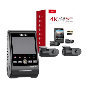 Video reģistrators VIOFO A229 PRO 3CH 4K + 2K + 1080P WiFi GPS