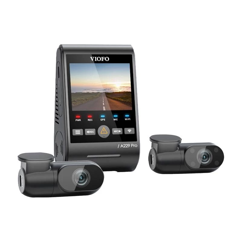 Video reģistrators VIOFO A229 PRO 3CH 4K + 2K + 1080P WiFi GPS