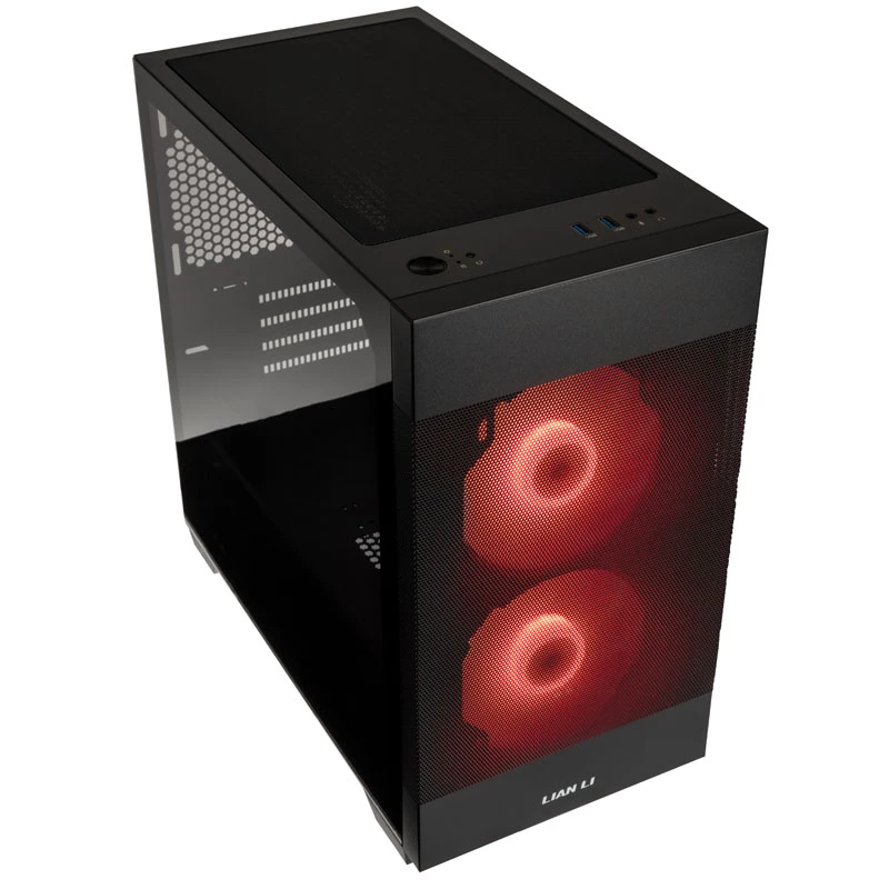 Lian Li LANCOOL 205M Mesh Micro-ATX korpuss, rūdīts stikls, melns