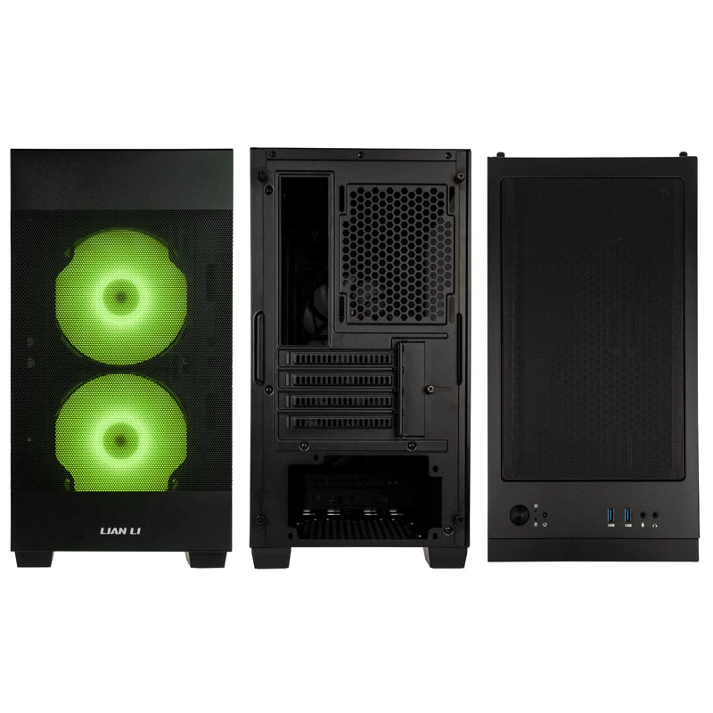 Lian Li LANCOOL 205M Mesh Micro-ATX korpuss, rūdīts stikls, melns