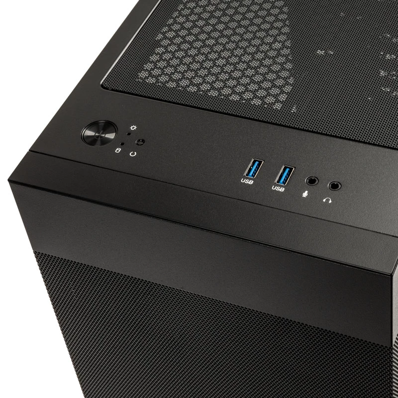 Lian Li LANCOOL 205M Mesh Micro-ATX korpuss, rūdīts stikls, melns