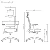 Ergo Office ER-425 Ergonomisks augstas atzveltnes biroja krēsls, maks. 150 kg, grozāms, regulējams atbalsts