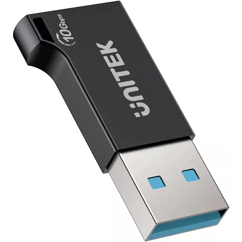 Unitek USB-C uz USB-A adapteris A1049ABK01 — melns, USB-C (sieviešu) uz USB-A (vīriešu) kompakts adapteris