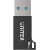 Unitek USB-C uz USB-A adapteris A1049ABK01 — melns, USB-C (sieviešu) uz USB-A (vīriešu) kompakts adapteris