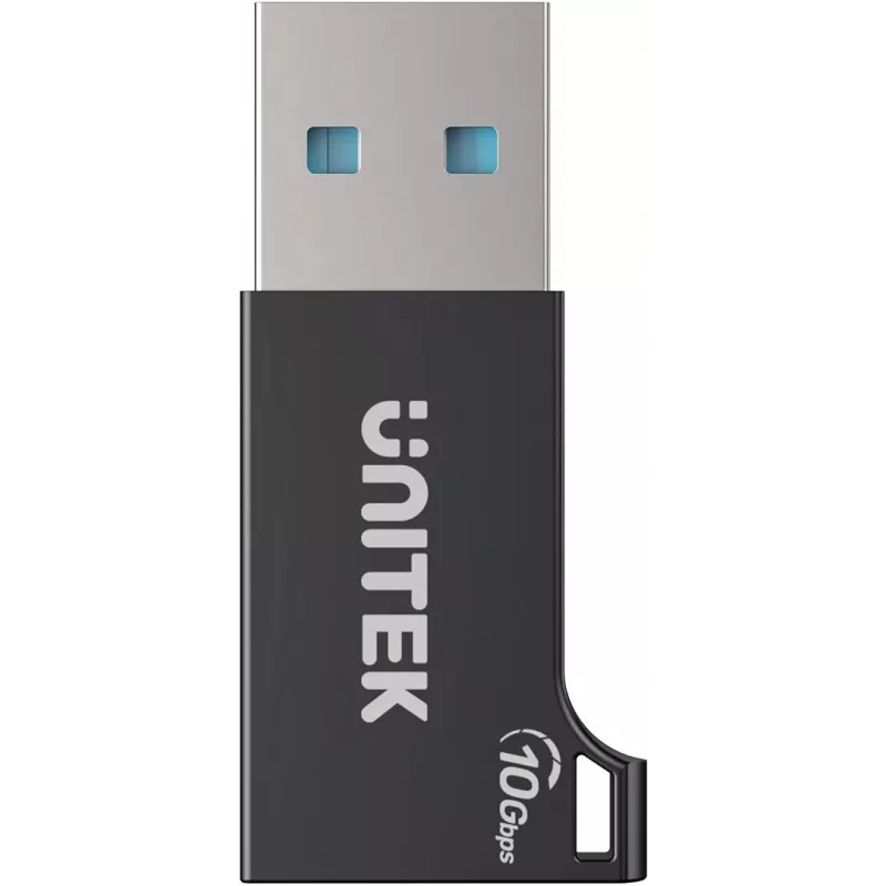 Unitek USB-C uz USB-A adapteris A1049ABK01 — melns, USB-C (sieviešu) uz USB-A (vīriešu) kompakts adapteris