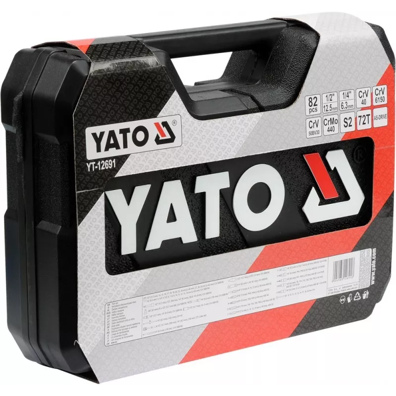 Yato YT-12691 uzgriežņu atslēga Uzgriežņu atslēgu komplekts 82 gab.