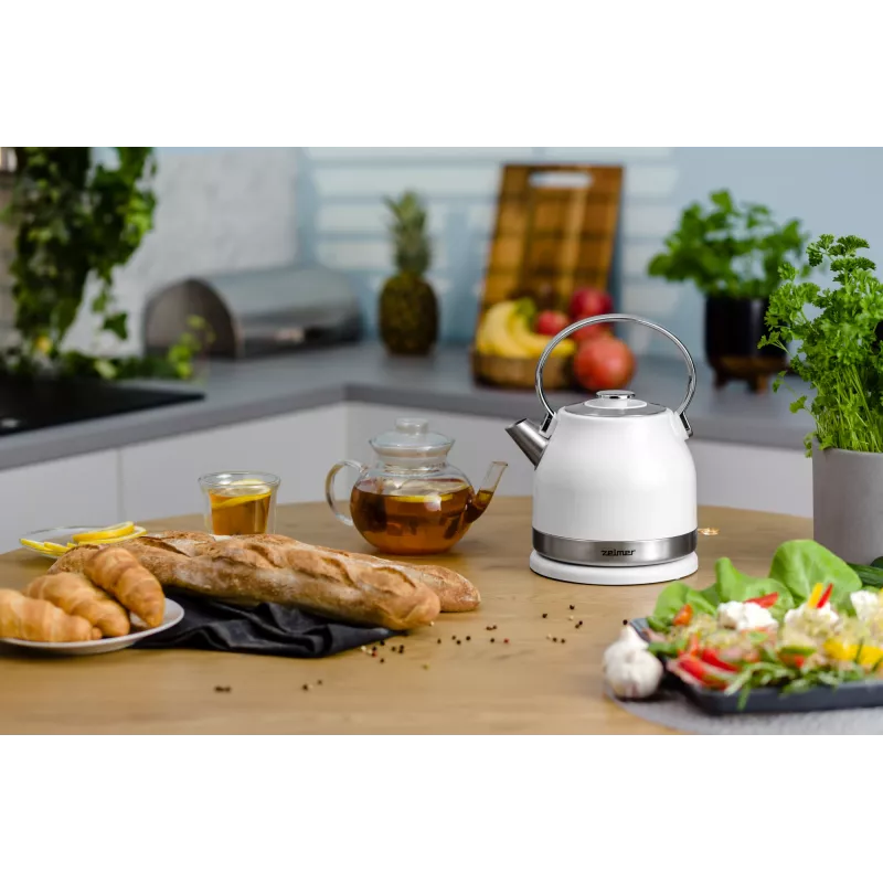 Zelmer ZCK7940 elektriskā tējkanna 1,5 L 2200 W Nerūsējošais tērauds, Balta