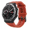 Smartwatch Amazfit T-Rex 3 Lava — 1,5 collu AMOLED, 480×480, GPS, 700 mAh, 32 GB, nerūsējošā tērauda korpuss, silikona siksniņa