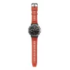 Smartwatch Amazfit T-Rex 3 Lava — 1,5 collu AMOLED, 480×480, GPS, 700 mAh, 32 GB, nerūsējošā tērauda korpuss, silikona siksniņa
