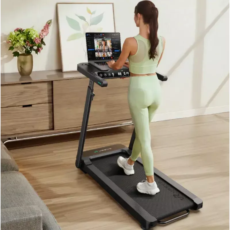 Urevo skrejceļš ar iebūvētu darba un vingrošanas galdu Foldi 3S Maksimālais lietotāja svars 120 kg Minimālais ātrums 1 km/h Maksimālais ātrums 12 km/h