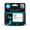 HP 22 oriģinālā tintes kasetne trīskrāsu standarta ietilpība 5 ml 165 lappuses 1 gab.