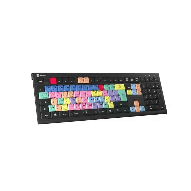 Logickeyboard Adobe Premiere Pro CC ASTRA 2 aizmugurgaismota klaviatūra, franču valoda (LKB-PPROCC-A2PC-FR)