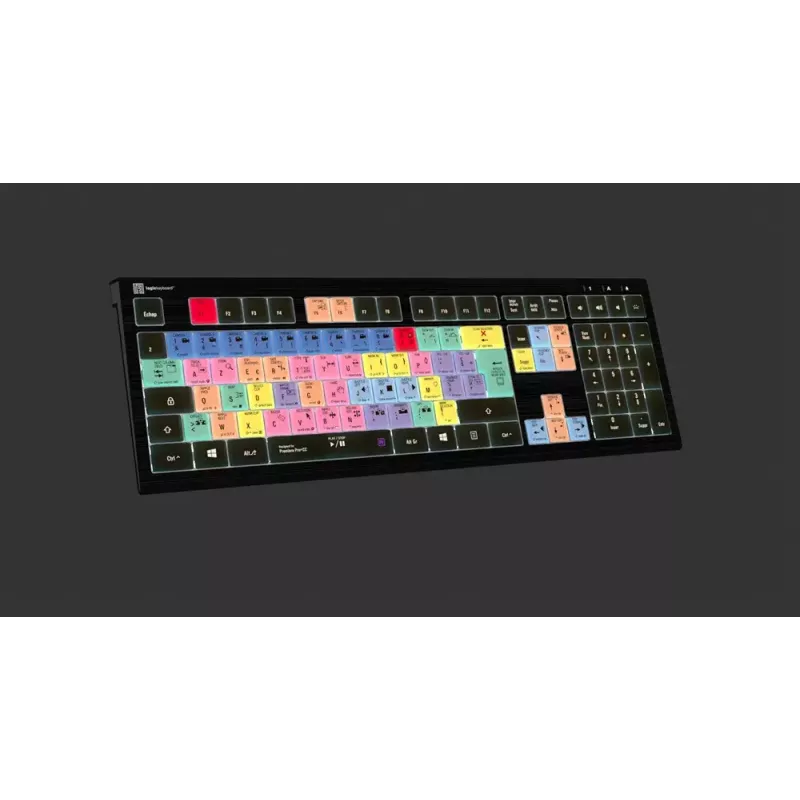 Logickeyboard Adobe Premiere Pro CC ASTRA 2 aizmugurgaismota klaviatūra, franču valoda (LKB-PPROCC-A2PC-FR)
