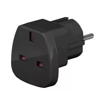 Wentronic Goobay ceļojumu adapteris, melns - Lielbritānijas kontaktligzda > F tips (F tips, CEE 7/7) (94271)