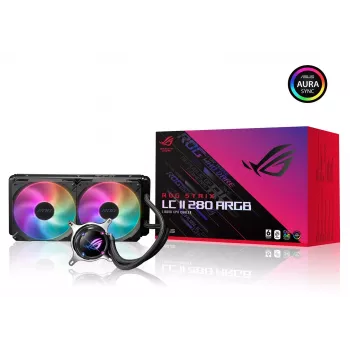 ASUS ROG STRIX LC II 280 ARGB Procesora universālais šķidruma dzesētājs 14 cm Melns 1 gab.