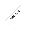 Brother TZe231S - Laminiertes Band - Schwarz auf Weiß - Rolle (1,2 cm x 4 m) 1 Rolle(n) - für P-Touch PT-1010, 1080, 1090, 1230, 1280, 1290, 2100, 243