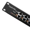 Patch panel QOLTEC 54478 12 ports PoE melns