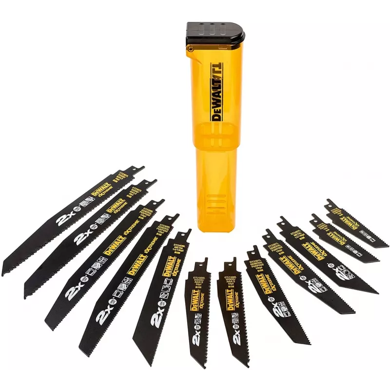 DEWALT zāģa asmeņi zobenveida zāģiem - 12 gab. komplekts