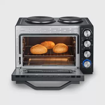 Severin TO 2073 XXL tostera krāsns 60 L 2200 W melna ar grilu