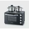 Severin TO 2073 XXL tostera krāsns 60 L 2200 W melna ar grilu