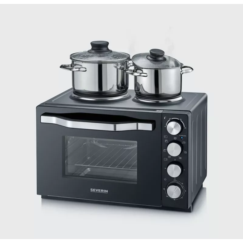 Severin TO 2073 XXL tostera krāsns 60 L 2200 W melna ar grilu