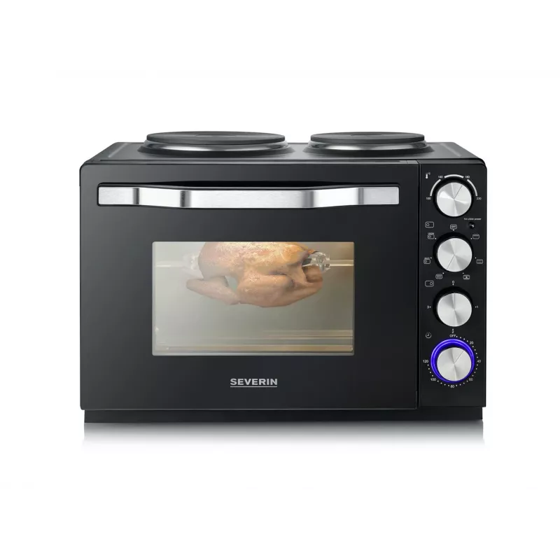 Severin TO 2073 XXL tostera krāsns 60 L 2200 W melna ar grilu