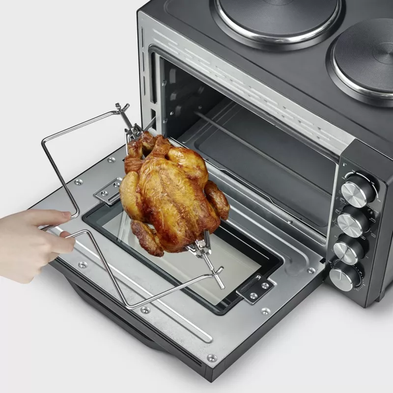 Severin TO 2073 XXL tostera krāsns 60 L 2200 W melna ar grilu
