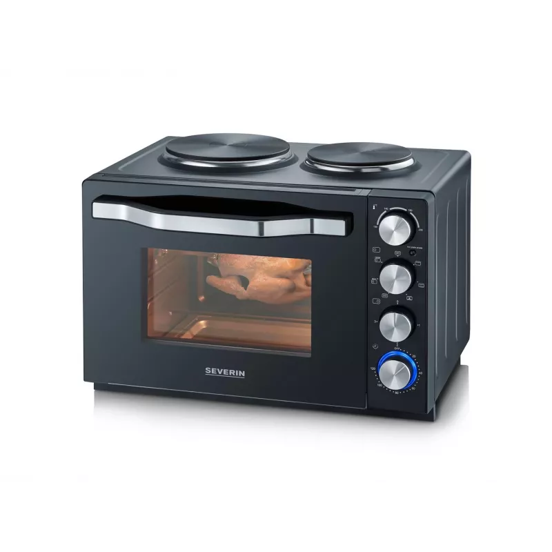 Severin TO 2073 XXL tostera krāsns 60 L 2200 W melna ar grilu