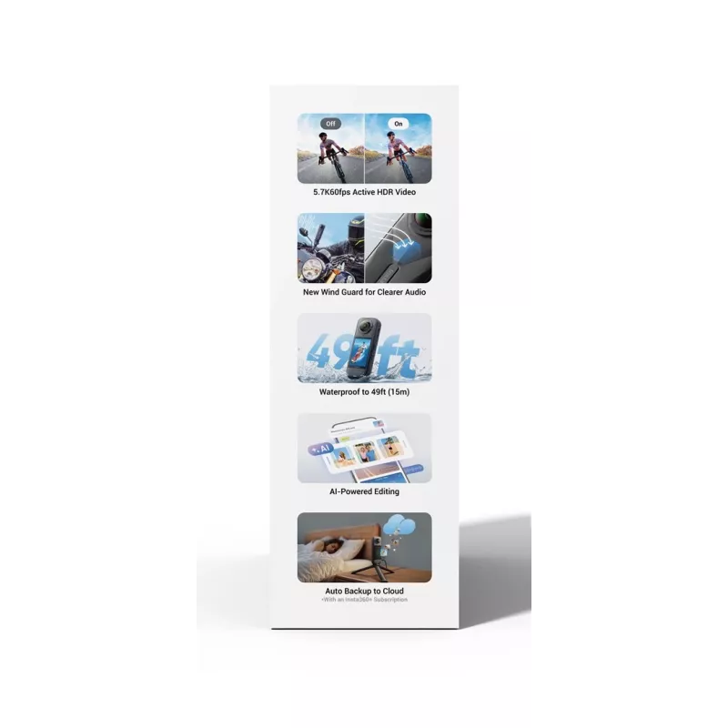 Insta360 X5 Bundle action sports camera 72 MP 8K Ultra HD 360°