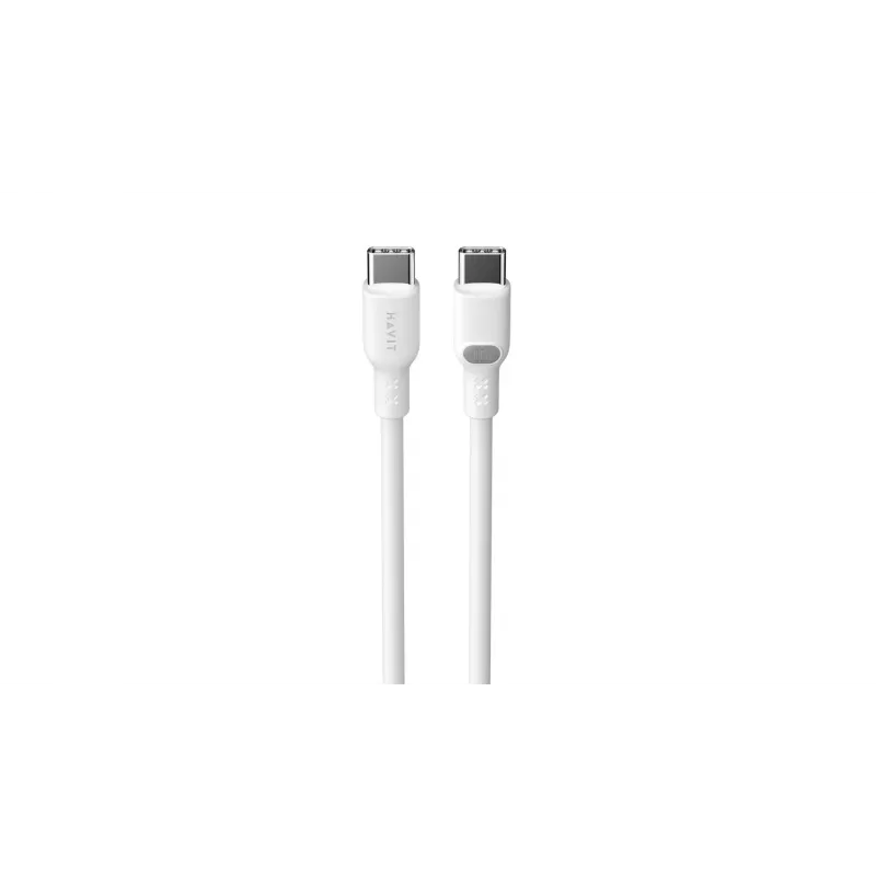 USB Type-C uz USB Type-C kabelis Havit CB6280 1m balts